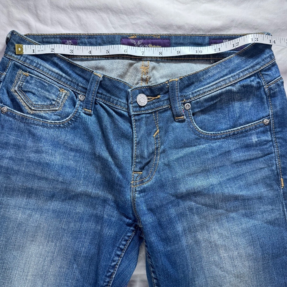 Vigoss Bootcut Jeans Dark Wash Denim V Pockets Women's Size 3/4 x 31 - Picture 6 of 8